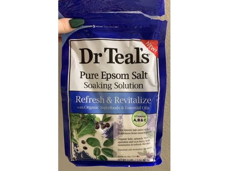 Dr Teal's Epsom Salt Soaking Solution, Refresh & Revitalize, 1.36 Kg