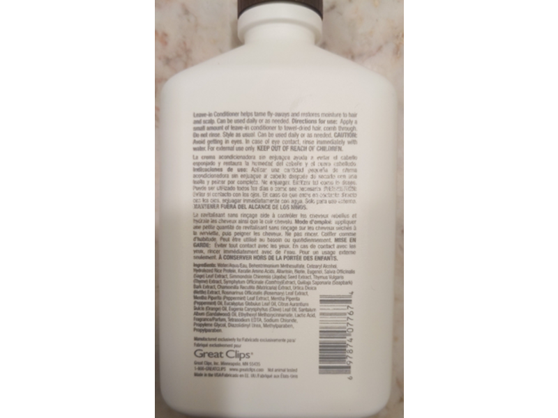 Great Clips Solutions Men's Leave-In Conditioner, 12 fl oz/355 mL