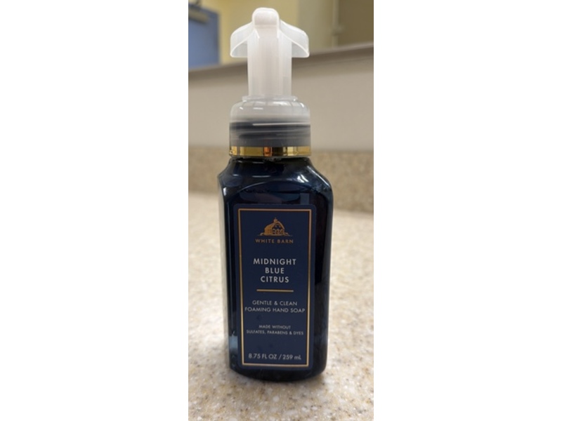 Bath & Body Works White Barn Gentle & Clean Foaming Hand Soap, Midnight Blue Citrus, 8.75 fl oz/259 mL