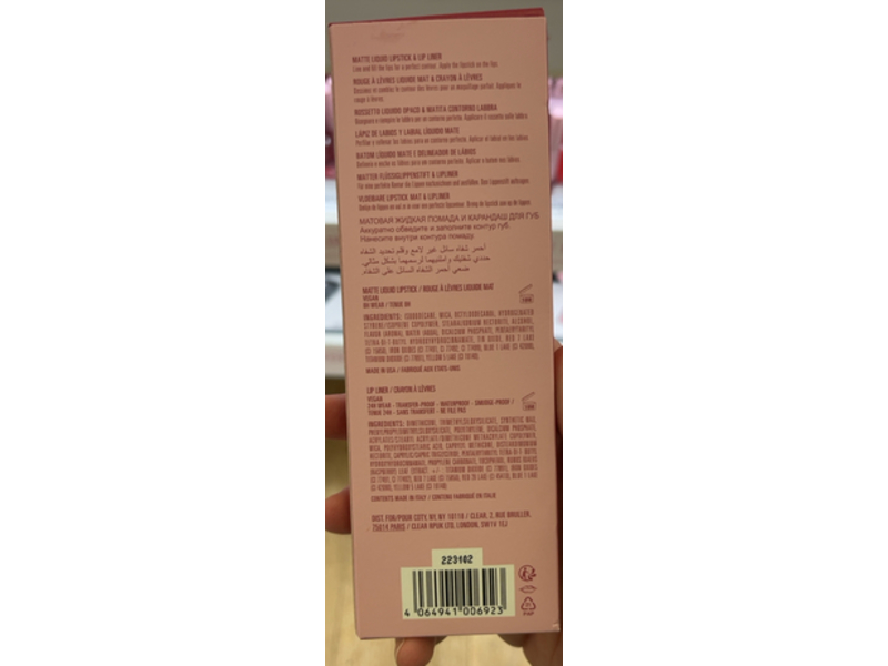 Kylie Cosmetics Matte Liquid LipStick & Lip Liner Set, 100 Posie K