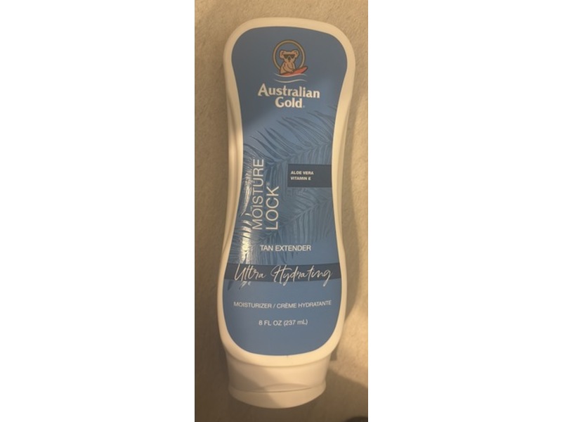 Australian Gold Moisture Lock Tan Extender Moisturizing Lotion, Aloe Vera Vitamin E, 8 fl oz/237 mL