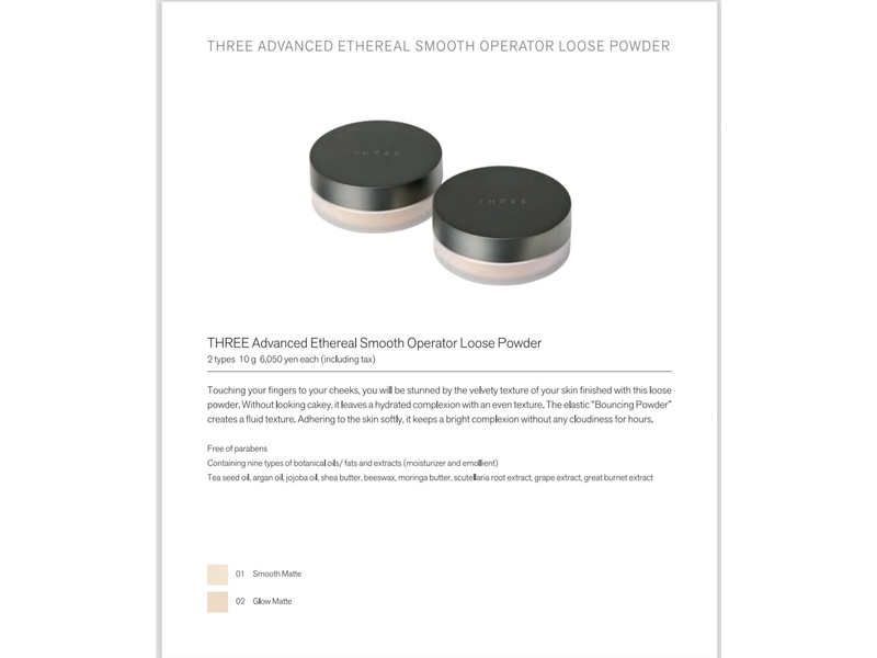 Three Advanced Ethereal Smooth Operator Loose Powder Duo, 01 Smooth Matte + 02 Glow Matte, 10 g