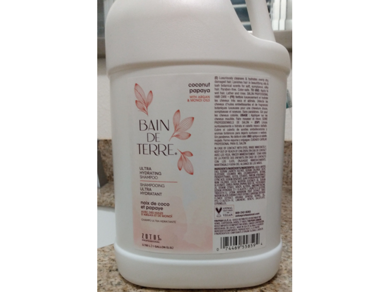 Bain De Terre Ultra Hydrating Shampoo, Coconut Papaya, 3.785 L