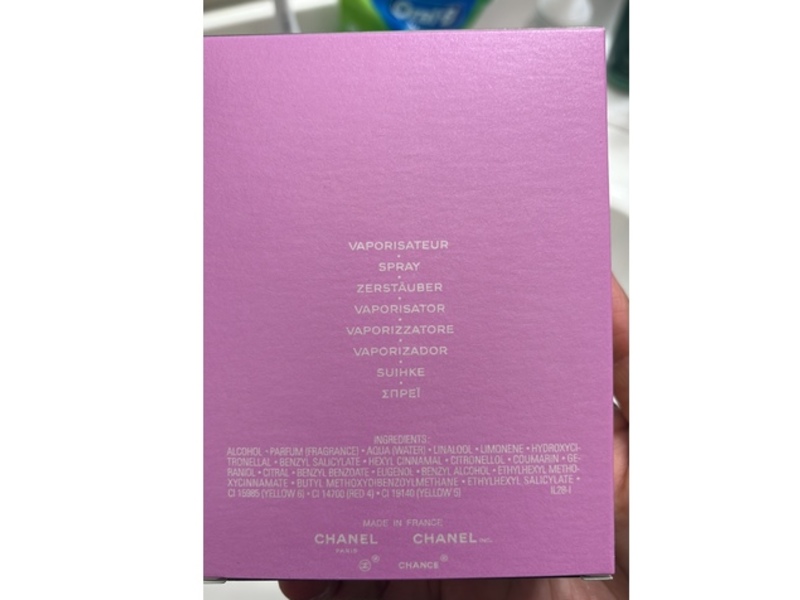 Chanel Chance Eau De Toilette, 3.4 fl oz/100 mL