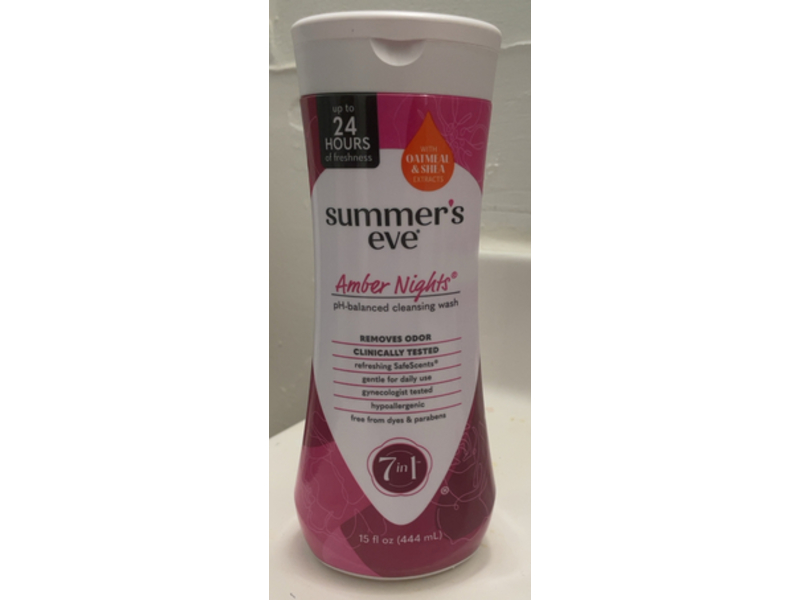 Summer's Eve Amber Nights Cleansing Wash, Oatmea & Shea, 15 fl oz/444 mL