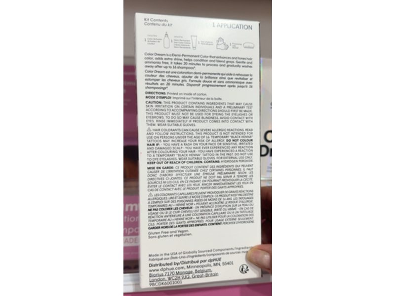 dpHUE Color Dream Demi Permanent Hair Color, Light Brown, 1 Application