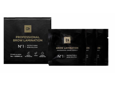 Brow Code Professional Brow Lamination Sachets, Restructing Bond Solution, 0.0338 fl oz/1 mL, 20 Count
