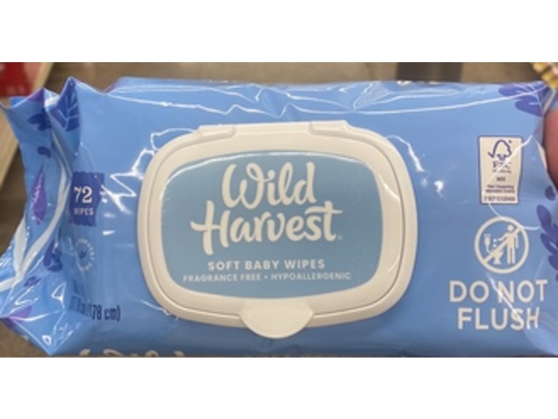 Wild Harvest Soft Baby Wipes, Aloe Vera & Vitamin E, 72 Count