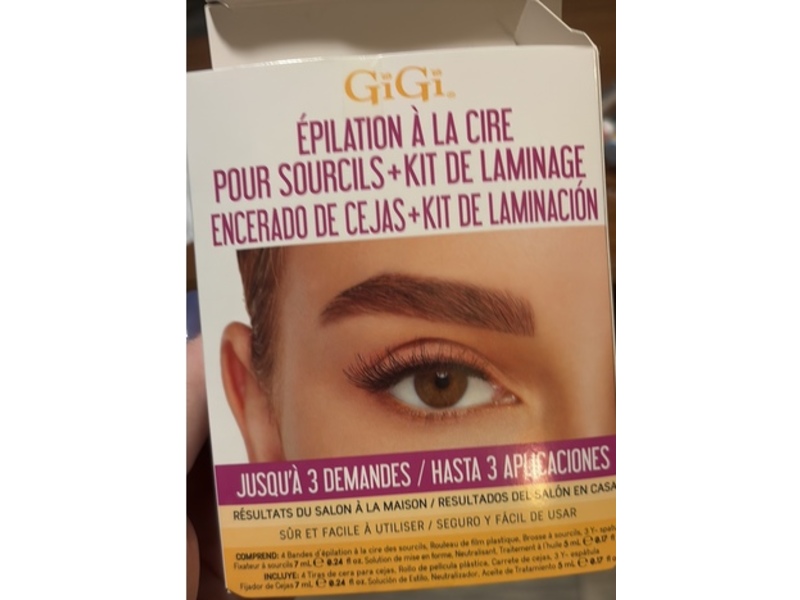Gigi Eyebrow Waxing & Brow Lamination Kit, 0.17 fl oz/5 mL