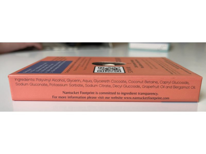 Nantucket Footprint All Purpose Cleaning Strips, Grapefruit & Bergamot, 0.66 oz/18.6 g, 8 Count