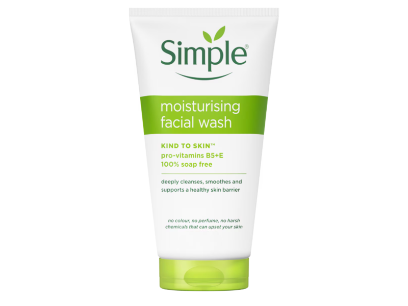 Simple Moisturising Facial Wash, Pro-Vitamin B5+E, 50 mL