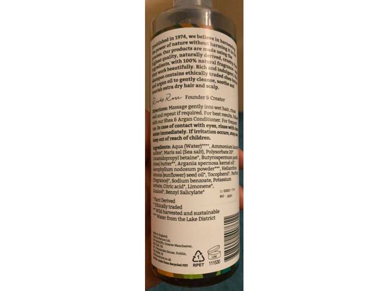 Faith In Nature Shampoo, Shea & Argan, 13.5 fl oz/400 mL