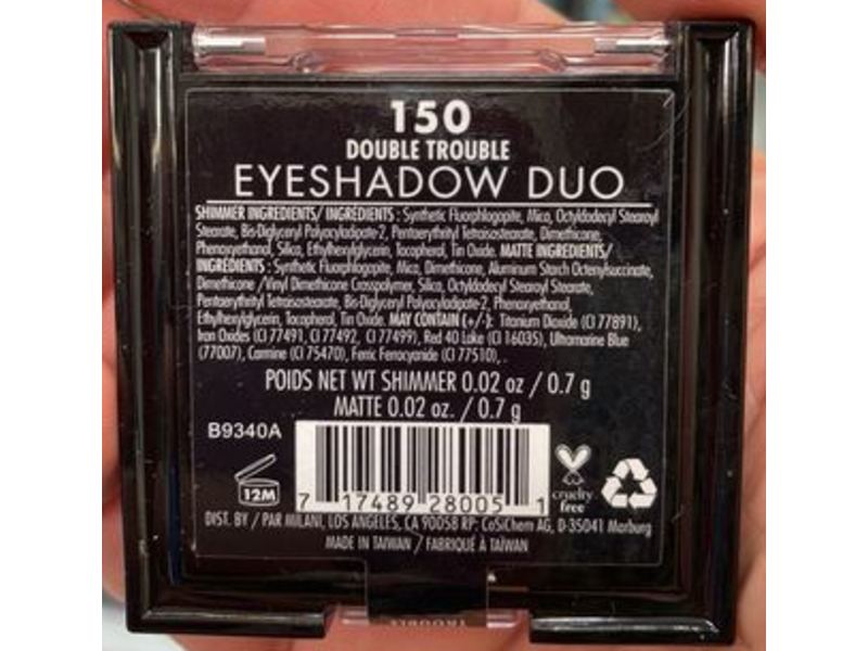 Milani Eyeshadow Duo, 150 Double Trouble, 0.02 oz/0.7 g