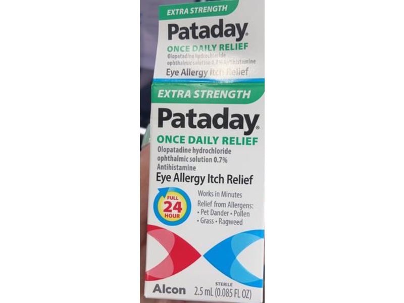 Pataday Once Daily Relief Extra Strength Eye Allergy Itch Relief, 0.085 fl oz/2.5 mL