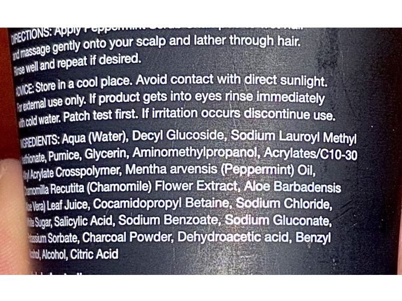 Handsome Peppermint Scrub Shampoo, 5.92 fl oz/175 mL