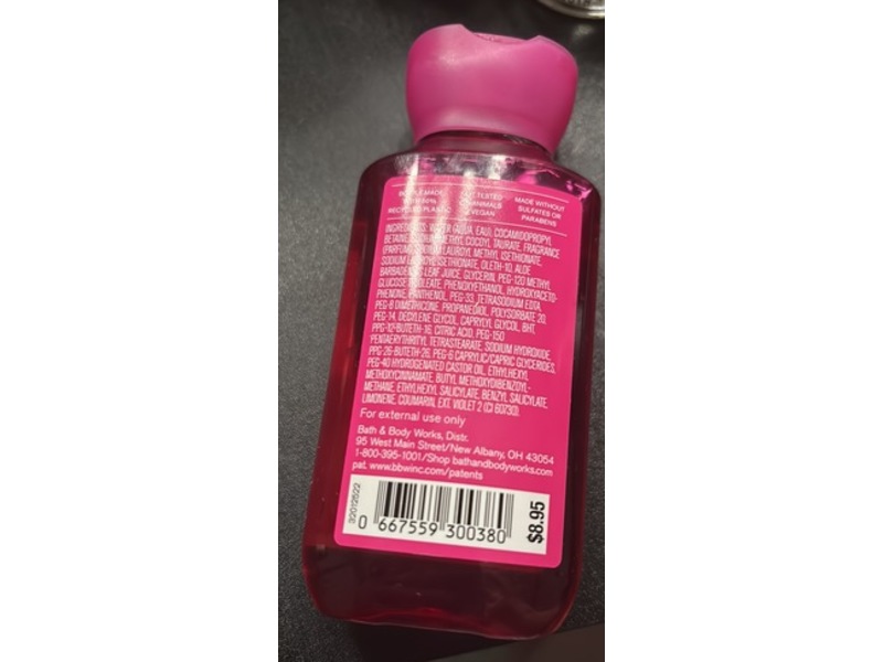 Bath & Body Works Body Wash, Perfect In Pink, Pro-Vitamin B5 + Aloe, 3 fl oz/88 mL