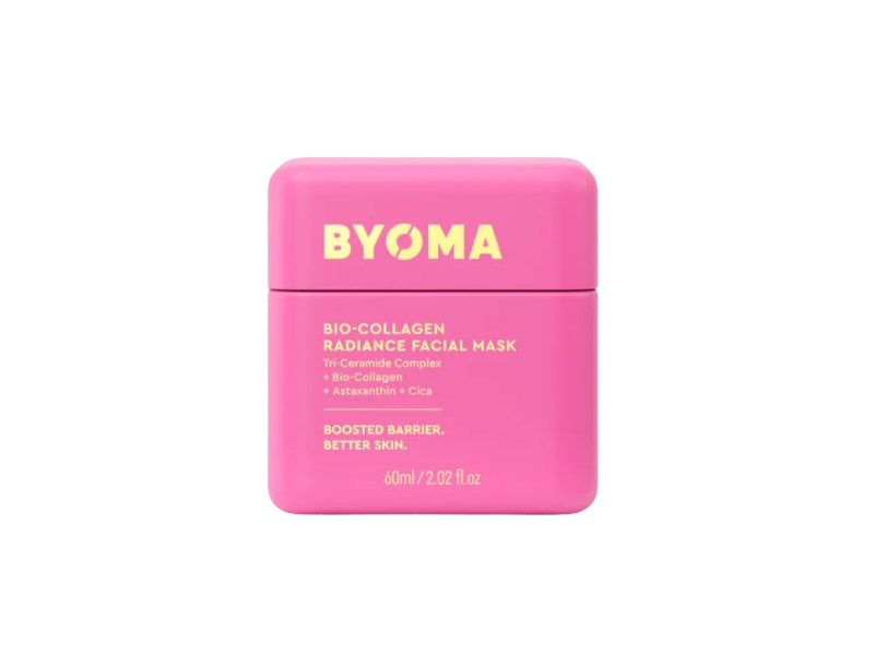 Byoma Radiance Facial Mask, Bio-Collagen, Astaxanthin + Cica, 2.02 fl oz/60 mL