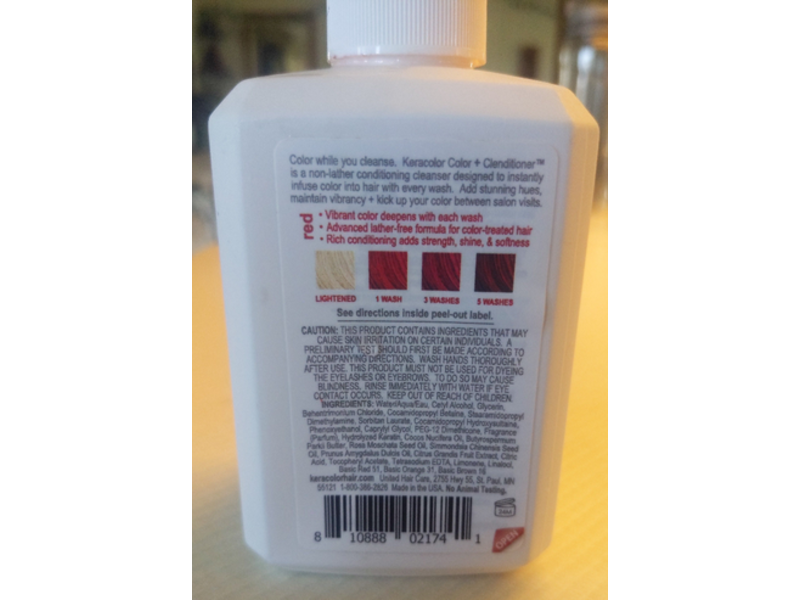 Keracolor Color+ Clenditioner Hair Dye, Red, 12 fl oz/355 mL