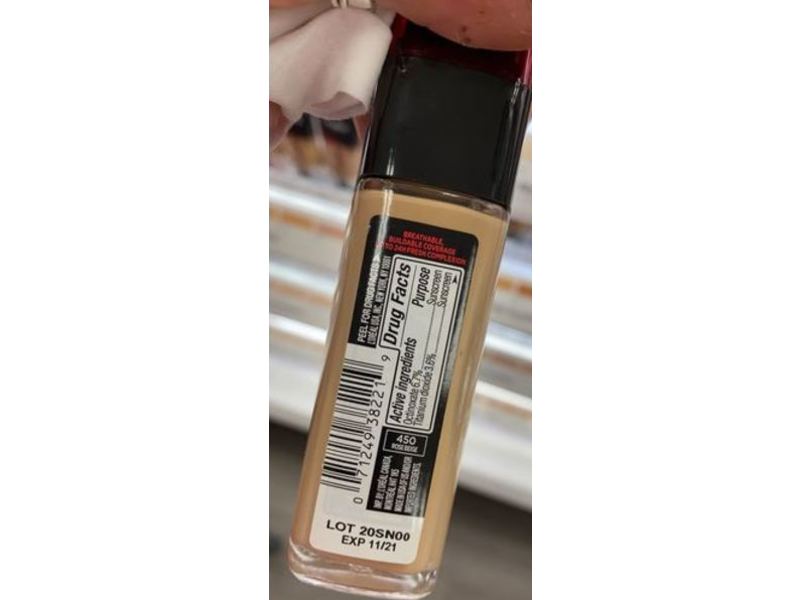 L'Oreal Paris Infallible Foundation, 450 Rose Beige, SPF 25, 1 fl oz/30 mL