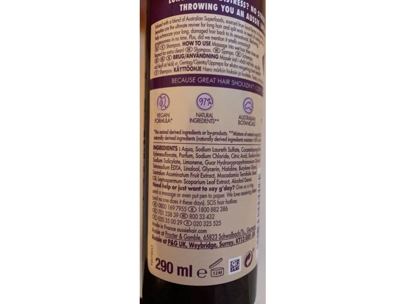 Aussie Sos Save My Lengths Shampoo, 290 mL