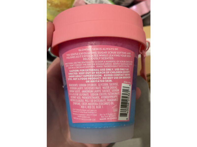 Beautiful Glow By Justice Sweet Dreamer Sugar Scrub, Cotton Candy, 11.3 oz/320 g
