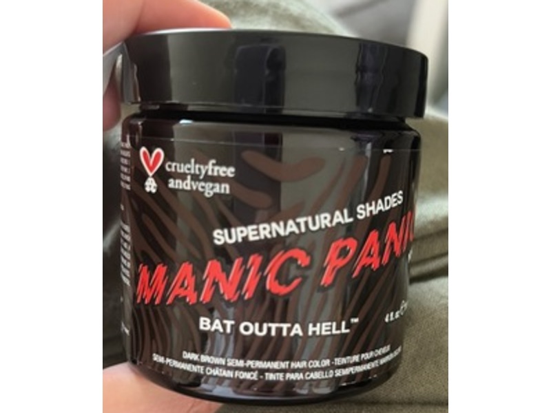 Manic Panic Semi-Permanent Hair Color, Bat Outta Hell, 4 fl oz/118 mL