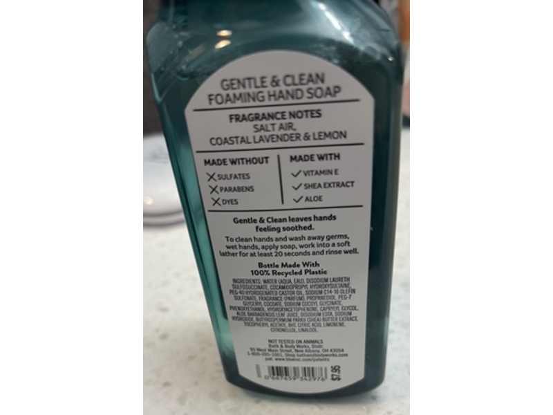 Bath & Body Works Gentle & Clean Foaming Hand Soap, Seaside Skies, 8.75 fl oz/253 mL