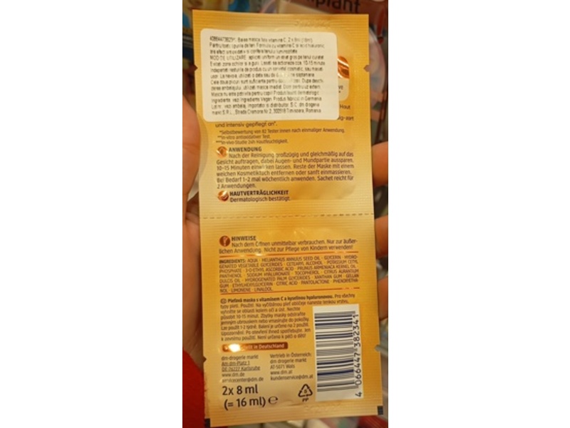 dm Balea Mask, Vitamin C, 8 mL, 2 Count