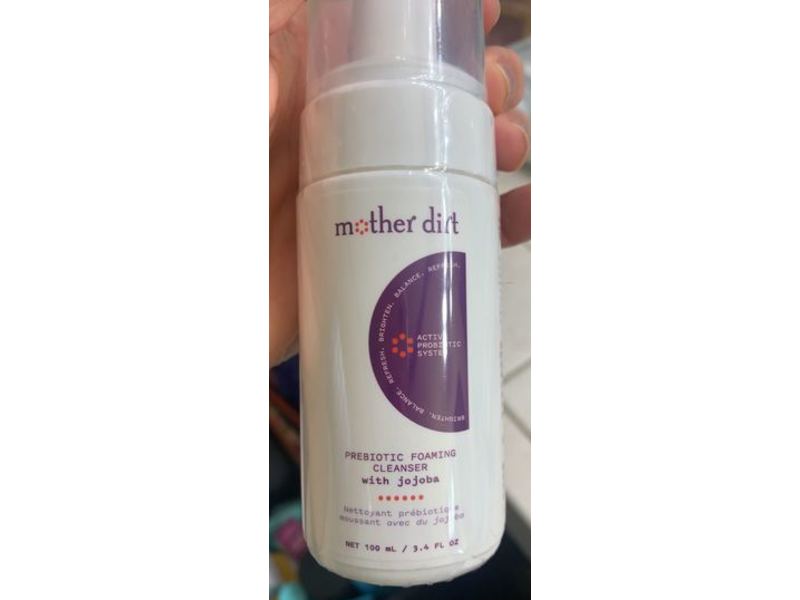 Mother Dirt Prebiotic Foaming Cleanser, Jojoba, 3.4 fl oz