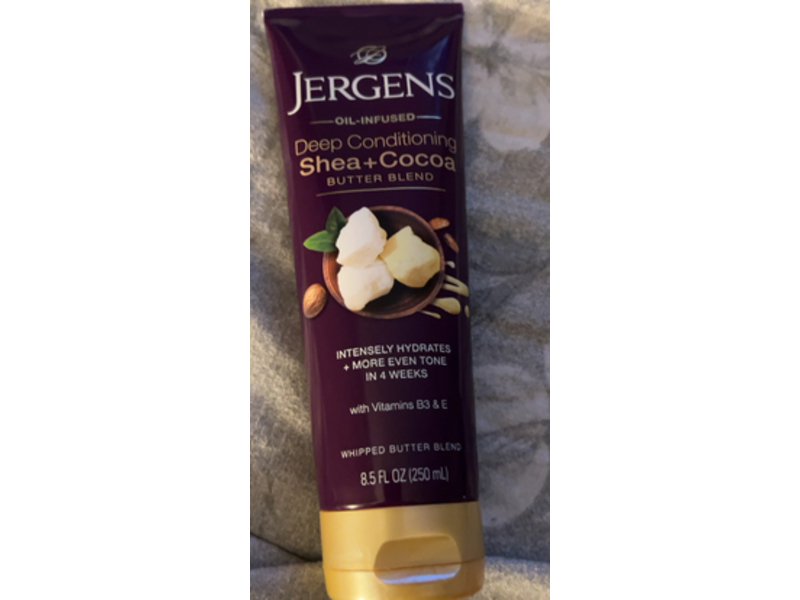 Jergens Deep Conditioning Body Lotion, Shea + Cocoa Butter, 8.5 fl oz/250 mL