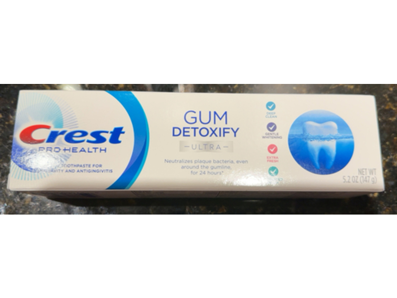 Crest Pro Health Ultra Gum Detoxify Toothpaste, 5.2 oz/147 g
