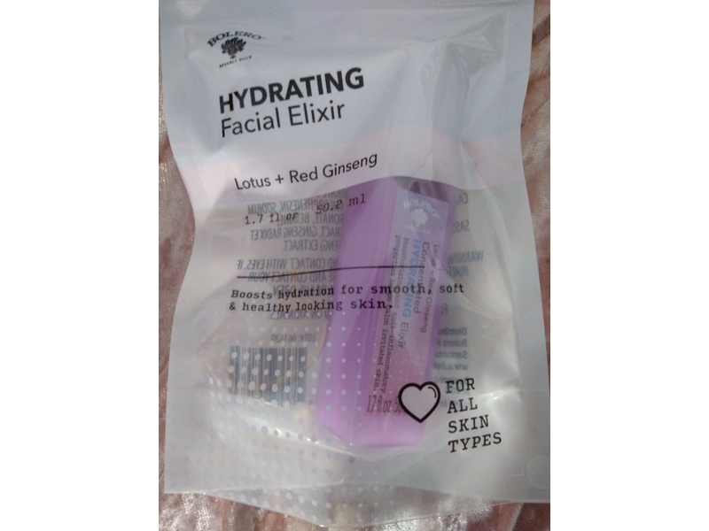 Bolero Beverly Hills Hydrating Facial Elixir, Lotus + Red Ginseng, 1.7 fl oz/50.2 ml