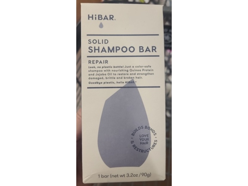 Hibar Solid Shampoo Bar, Repair, 3.2 oz/90 g