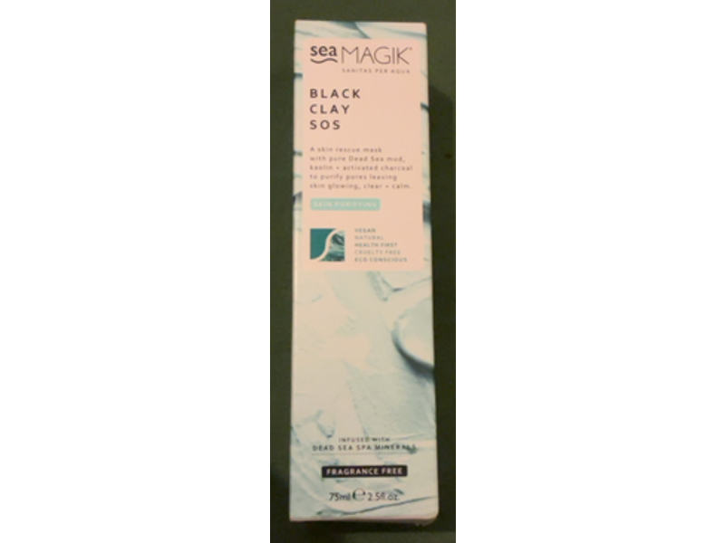 Sea Magic Skin Purifying Mask, Black Clay Sos, 2.5 fl oz/75 mL