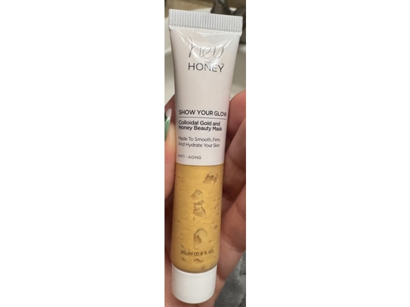 Hey Honey Show Your Glow Beauty Mask, Colloidal Gold & Honey, 0.6 fl oz/20 mL