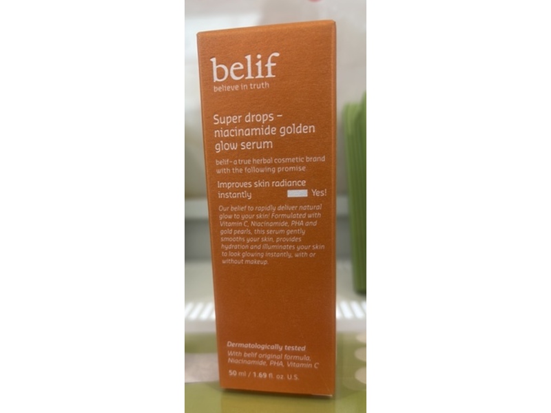Belif Super Drops Niacinamide Golden Glow Serum, 1.69 fl oz/50 mL
