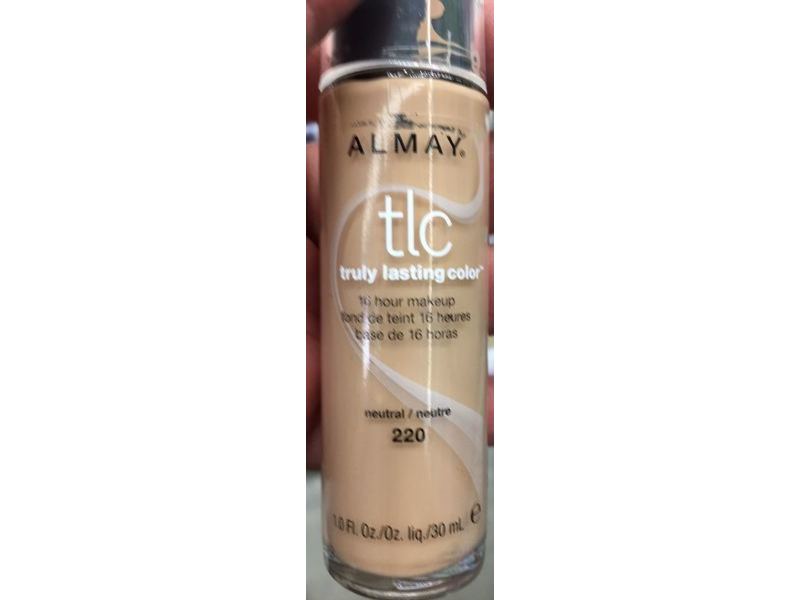 Almay Truly Lasting Color Makeup Foundation, Neutral 220, 1 fl oz/30 mL