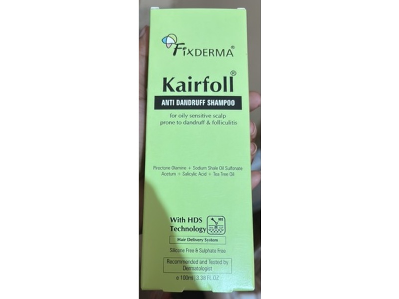 Fixderma Kairfoll Anti Dandruff Shampoo, 3.38 fl oz/100 mL