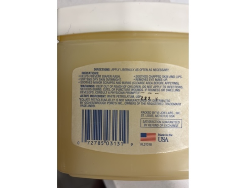 Equate Pure Petroleum Jelly, 16 oz/454 g