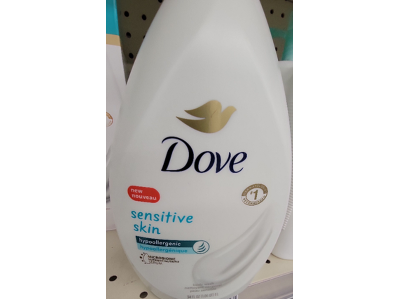 Dove Sensitive Skin Body Wash, 30.6 fl oz/1L