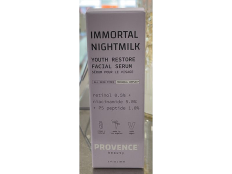 Provence Beauty Immortal Night Milk Youth Restore Facial Serum, 1 fl oz/30 mL