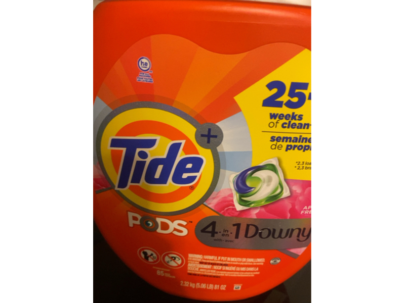 Tide 4 In 1 Downy Laundry Pods, 81 oz/2.32 kg, 85 Loads