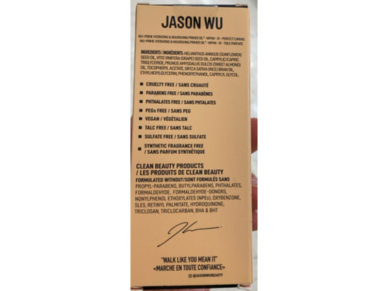 Jason Wu Beauty Hydrating & Nourishing Primer Oil, 0.68 fl oz/20 mL