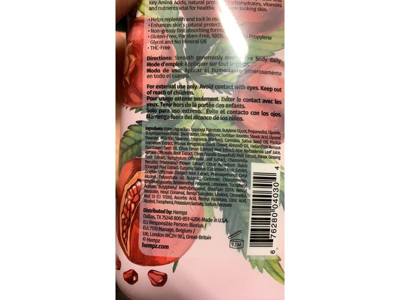Hempz Pomegranate Herbal Body Moisturizer - 17oz