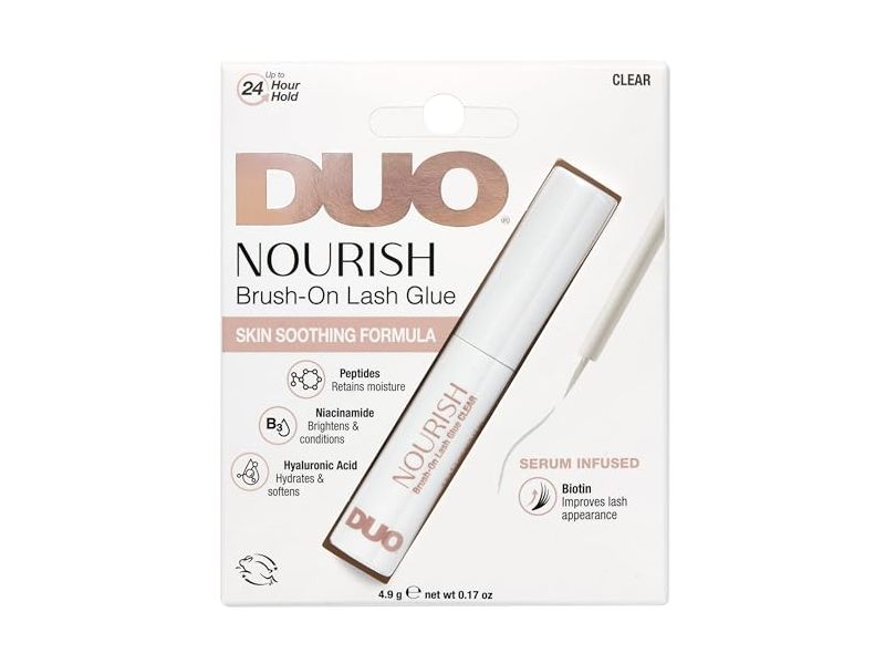 Duo Nourish Brush-On Clear Lash Glue, Clear, 0.17 oz/4.9 g