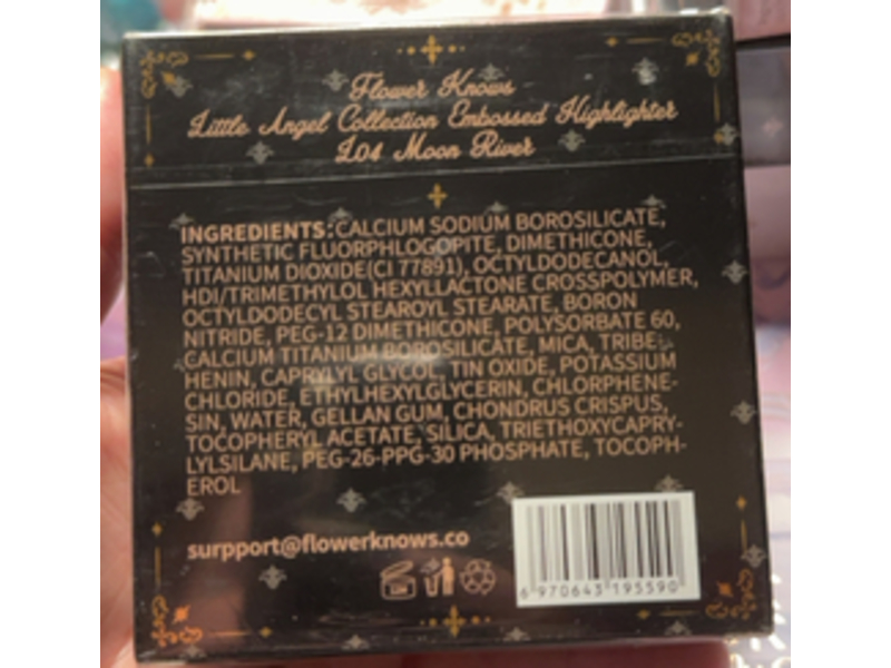 Flower Knows Little Angel Collection Embossed Highlighter, L04 Moon River, 0.28 oz/8 g