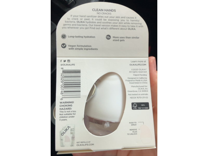 Olika Hydrating Hand Sanitizer, 0.6 fl oz/20 mL