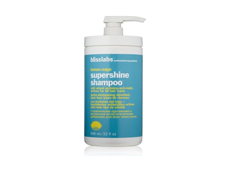 Bliss Labs Supershine Shampoo, Lemon + Sage, 32 fl oz/946 mL