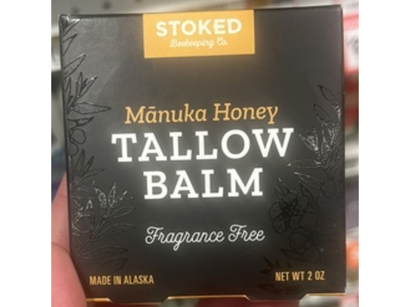 Stoked Beekeeping Co. Manuka Honey Tallow Balm, Fragrance Free, 2 oz