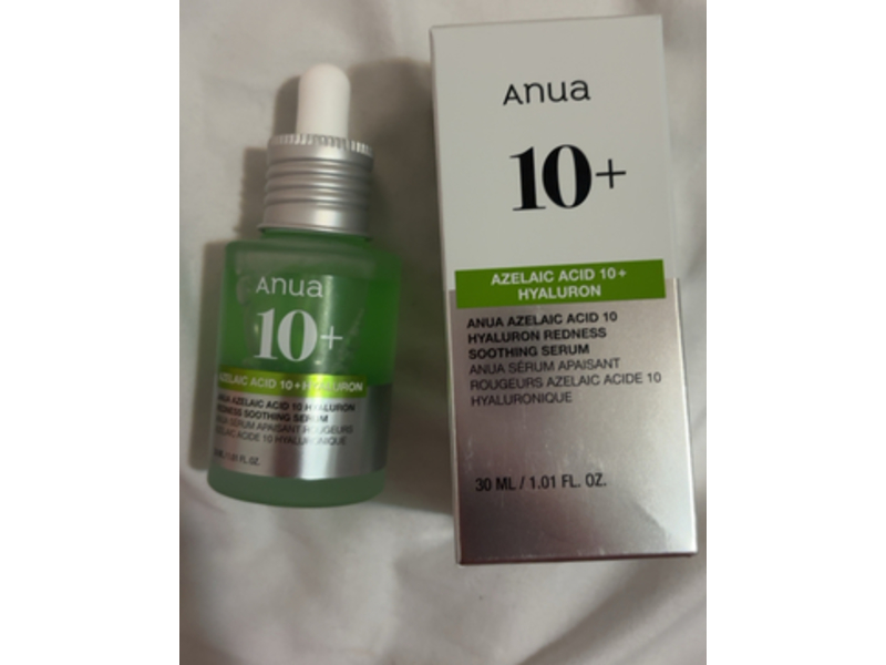 Anua Redness Soothing Serum, Azelaic Acid 10+ Hyaluron, 1.01 fl oz/30 mL